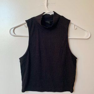 Mock neck cropped tank top